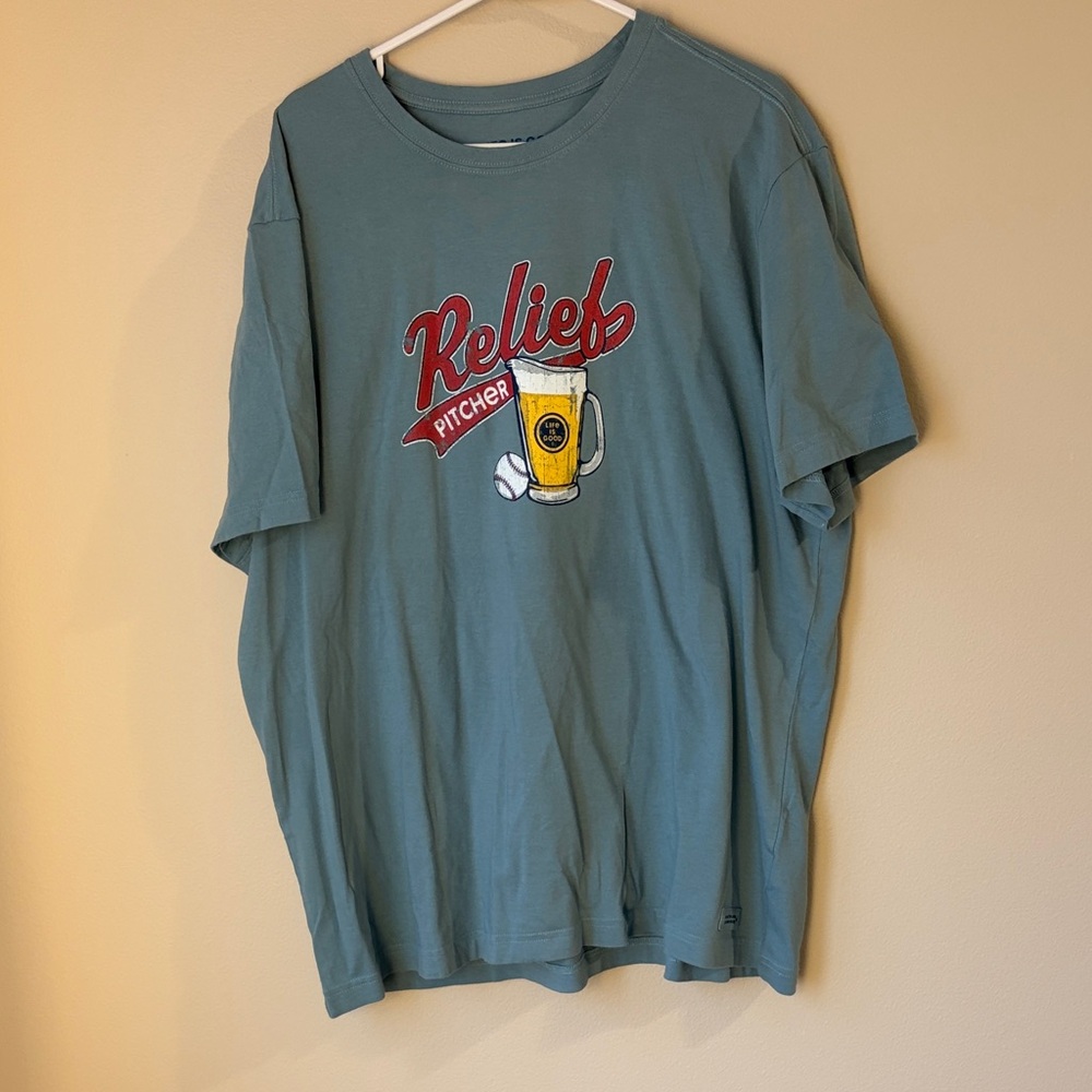 Relief Pitcher Graphic Tee - Blue